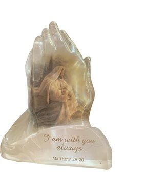 Bradford Exchange I Am Always With You Praying Hands Figurine First Issue 2008‎